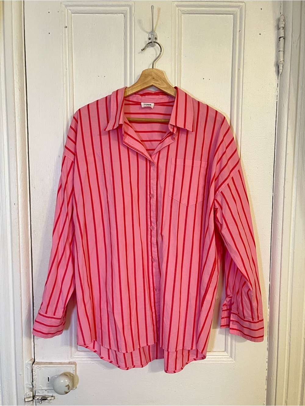 Cotton On Pink Striped Button-Down Shirt